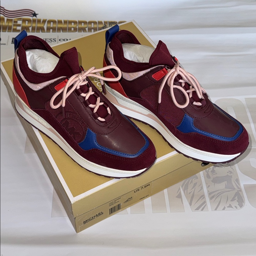 Michael Kors Lula Trainer Canvas Sneakers With Box